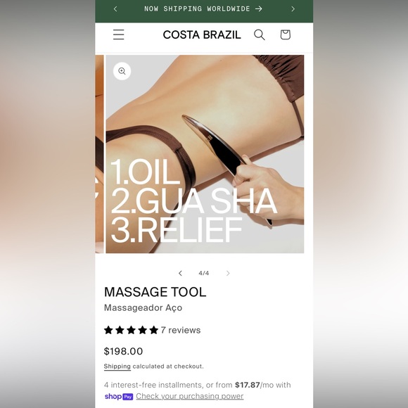 Costa Brazil Massage Tool surgical steel lymphatic massage gua sha - Picture 7 of 7